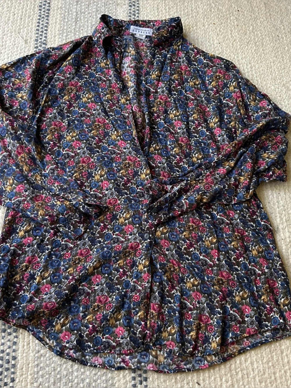 Vintage Express Floral Button Up